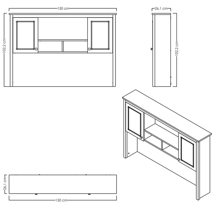 Hanah Home Unidad de Estudio Sento - Mm1.43.21.W1 Gris y Roble Hanah Home Unidad de Estudio Sento - Mm1.43.21.W1 Gris y Roble